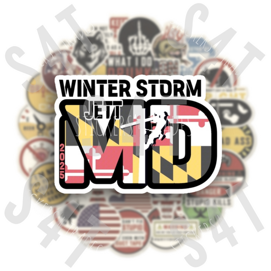 2025 Winter Storm Jett Lineman Maryland Hard Hat Sticker USA