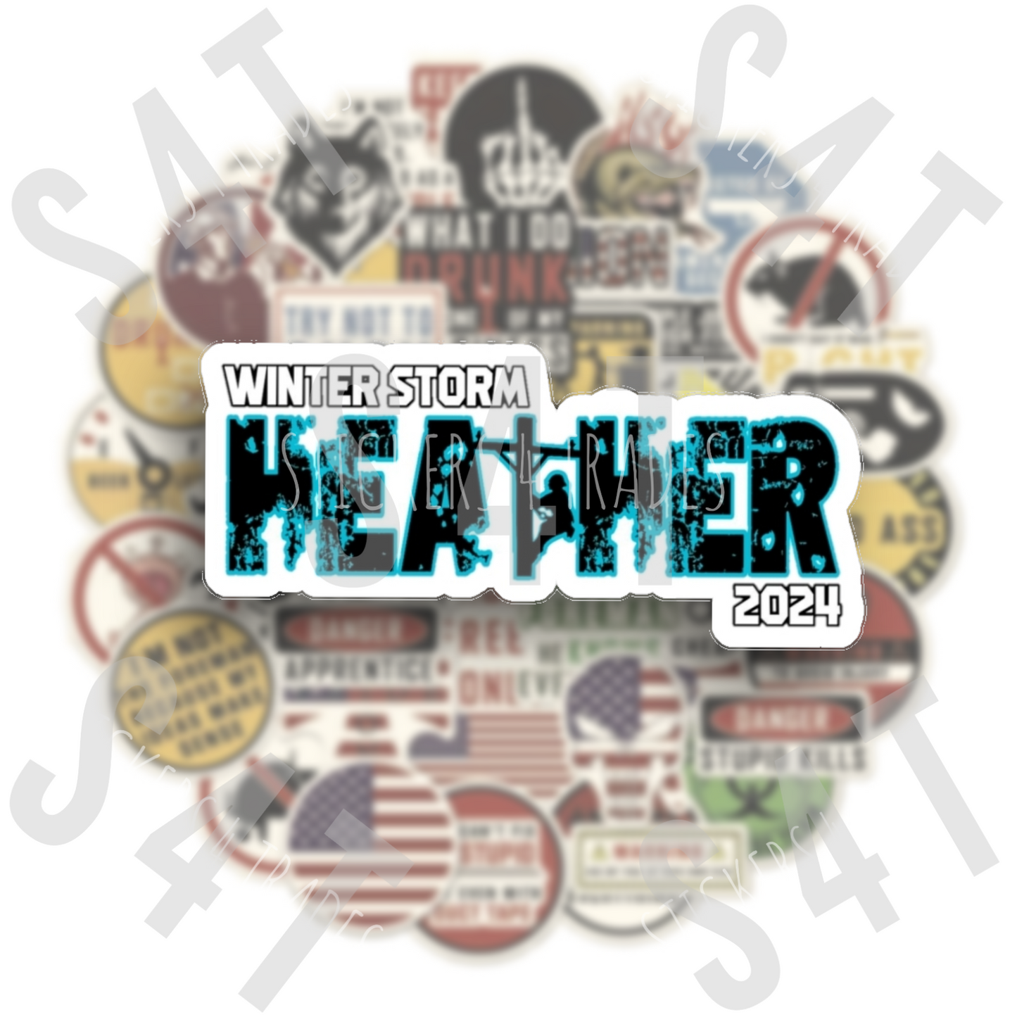 2024 Winter Storm Heather Lineman Hard Hat Sticker USA