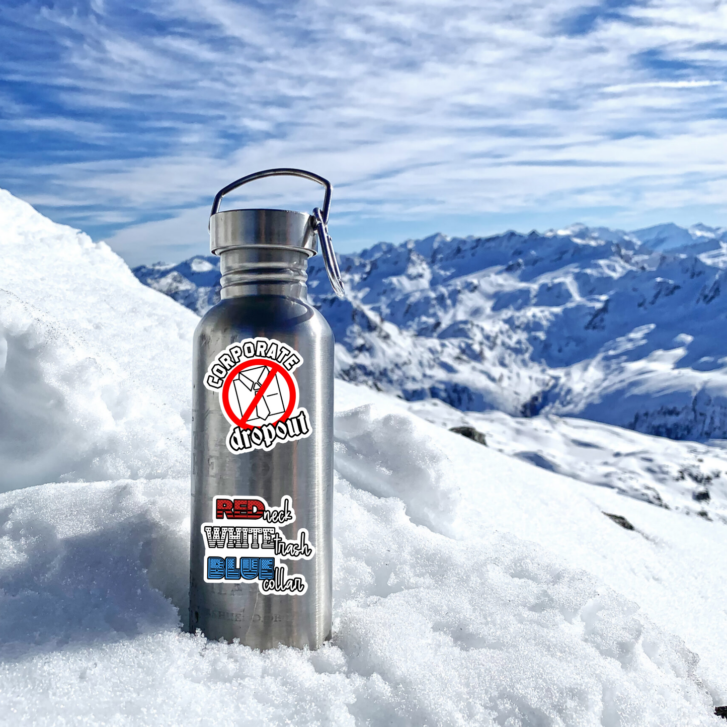 Red Neck White Trash Blue Collar Hard Hat Sticker