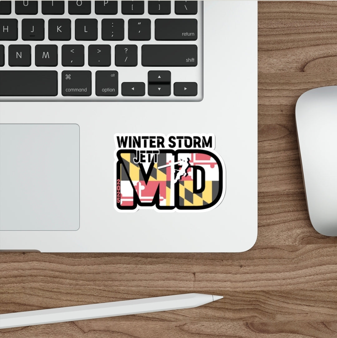 2025 Winter Storm Jett Lineman Maryland Hard Hat Sticker USA