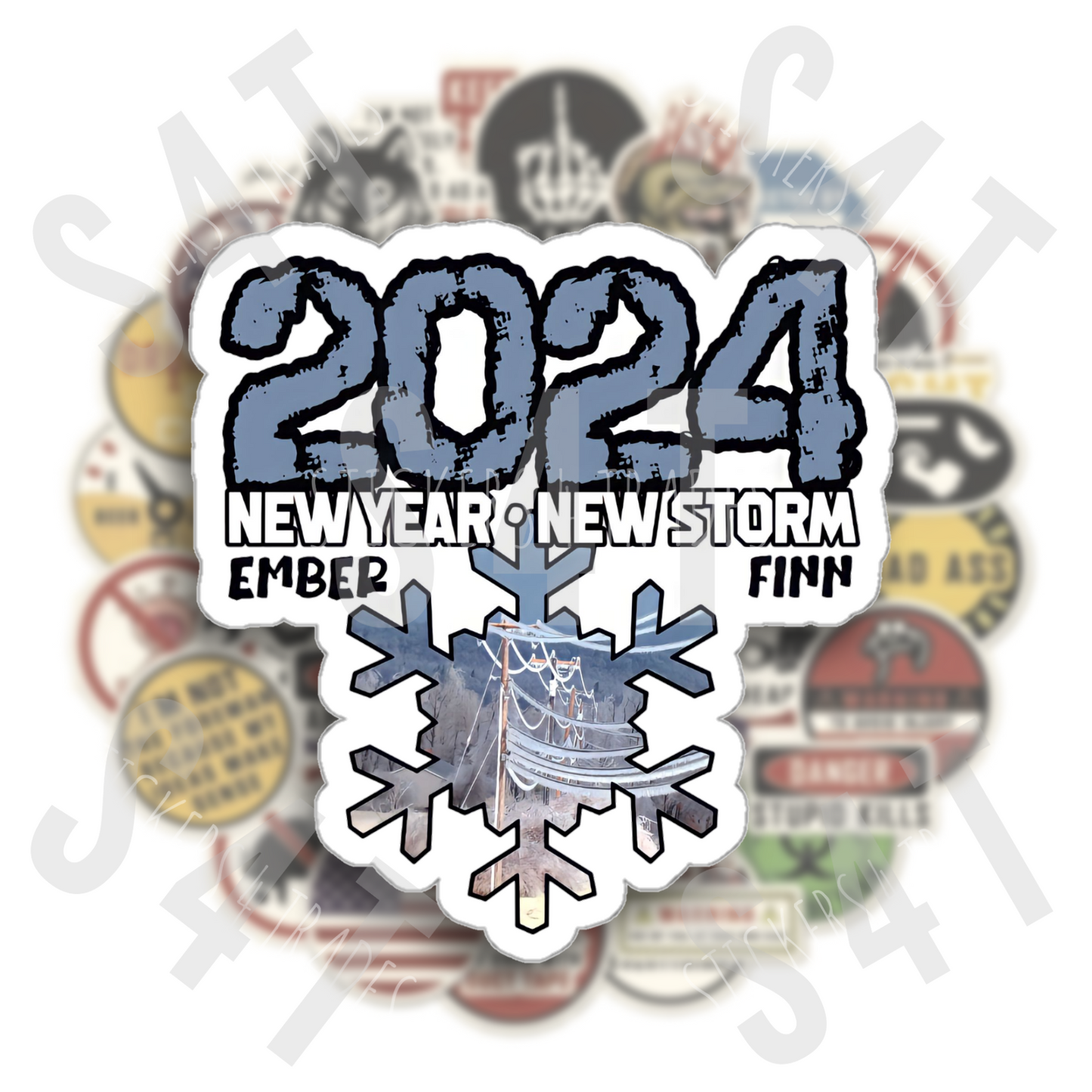 2024 Winter Storm Ember - Finn Lineman Hard Hat Sticker