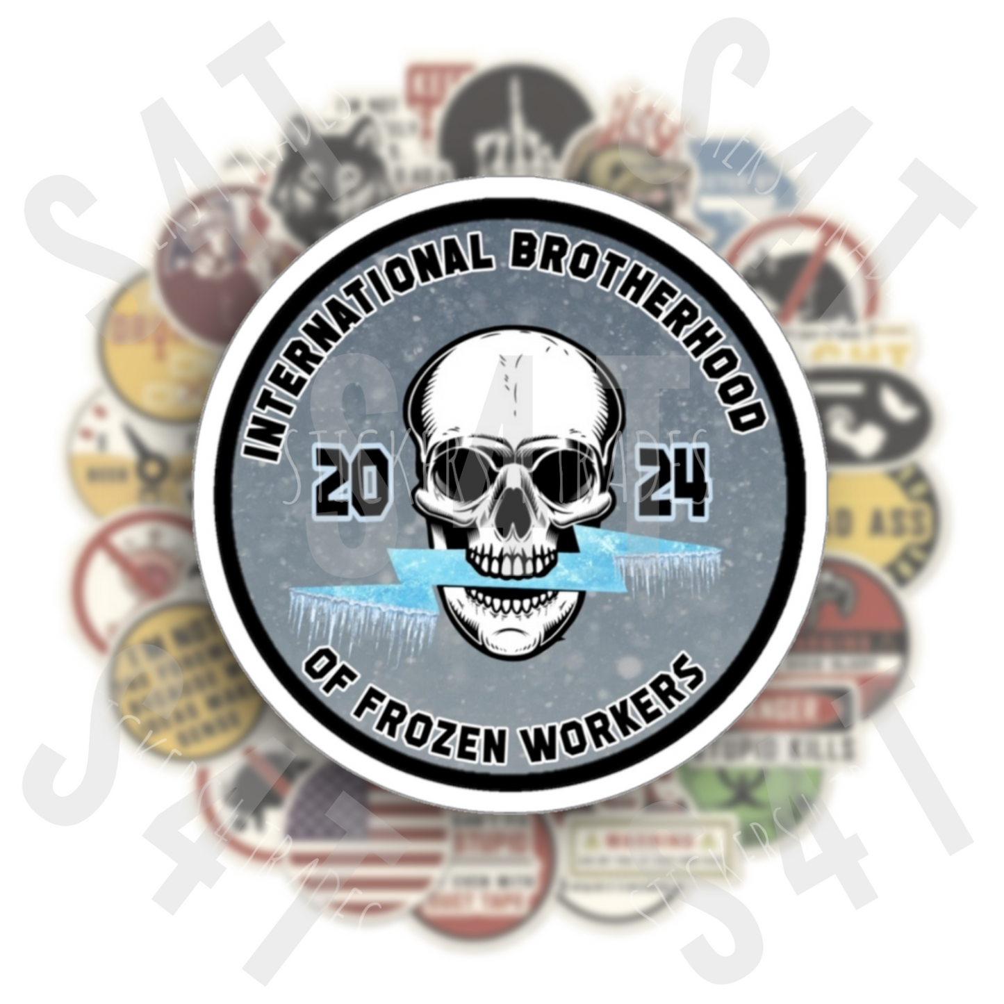 2024 International Brotherhood of Frozen Workers Lineman Hard Hat Sticker