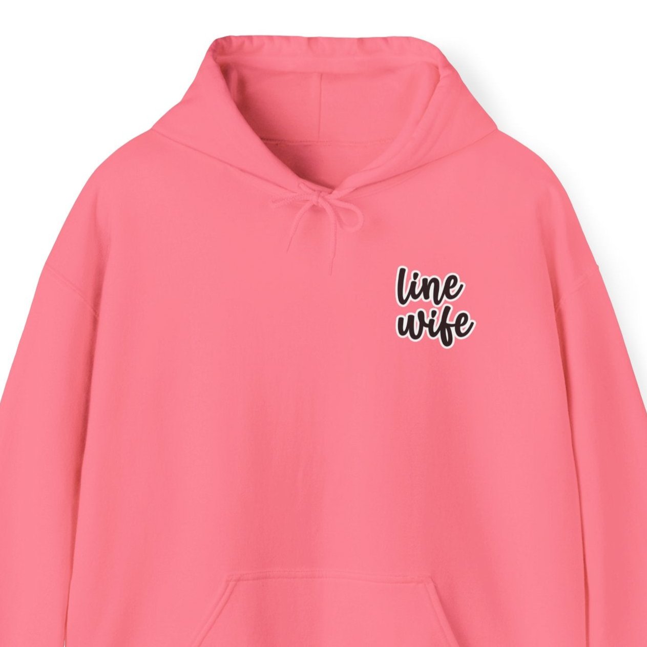 Funny Line Wife Hoodie He Works the Pole So I Don't Have to Unisex Heavy Blend™ Hooded Sweatshirt