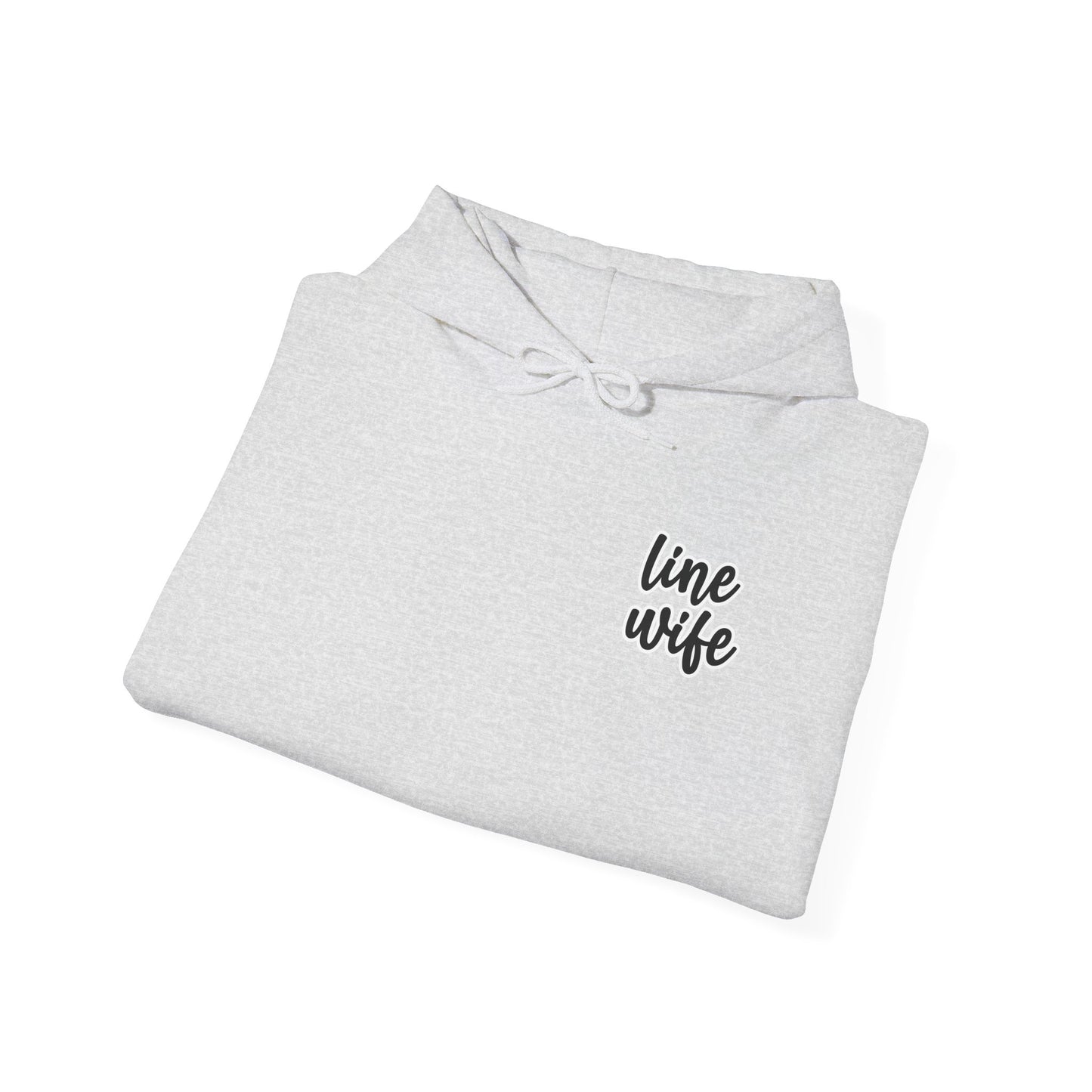 Funny Line Wife Hoodie He Works the Pole So I Don't Have to Unisex Heavy Blend™ Hooded Sweatshirt