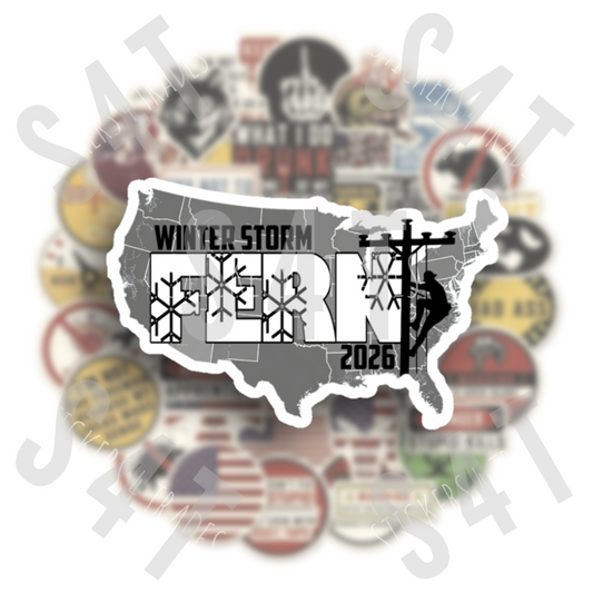2026 Winter Storm Fern Lineman Iowa Hard Hat Sticker USA