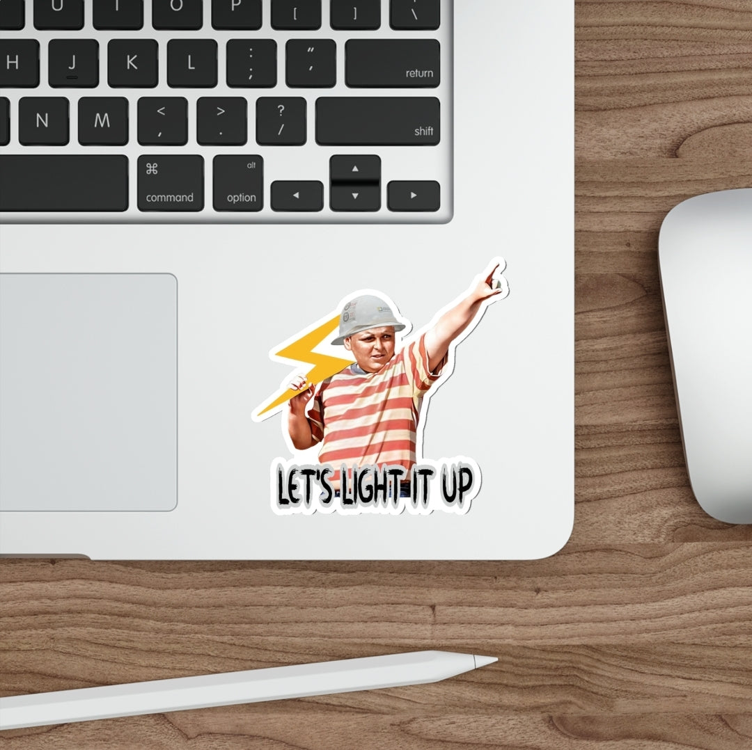 Let's Light It Up Lineman Hard Hat Sticker