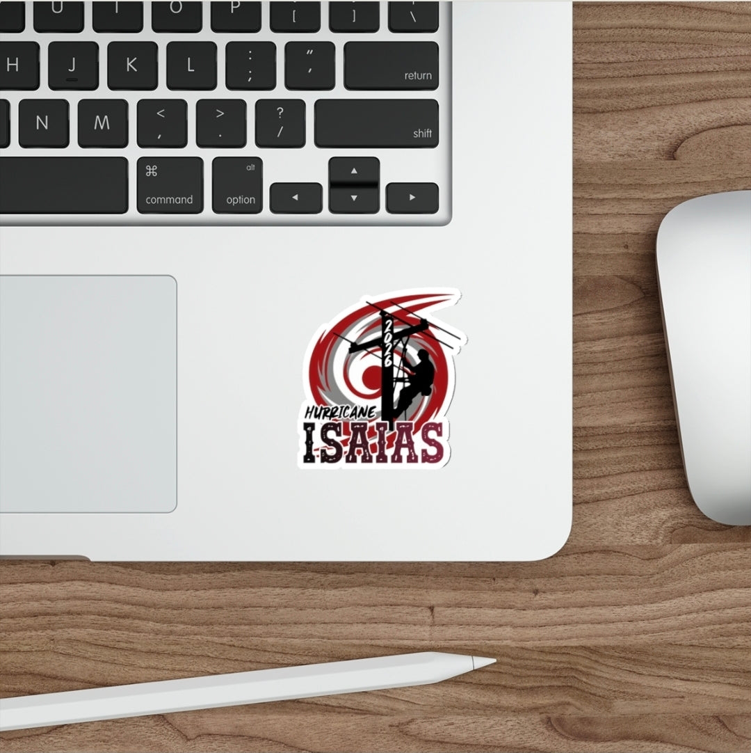 2026 Hurricane Isaias Lineman Hard Hat Sticker Journeyman Tropical Storm Gift Union