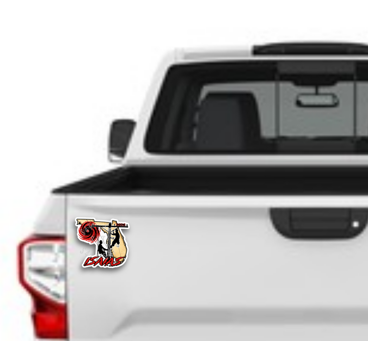 2026 Hurricane Isaias Florida Lineman Hard Hat Sticker Journeyman Tropical Storm Gift Union