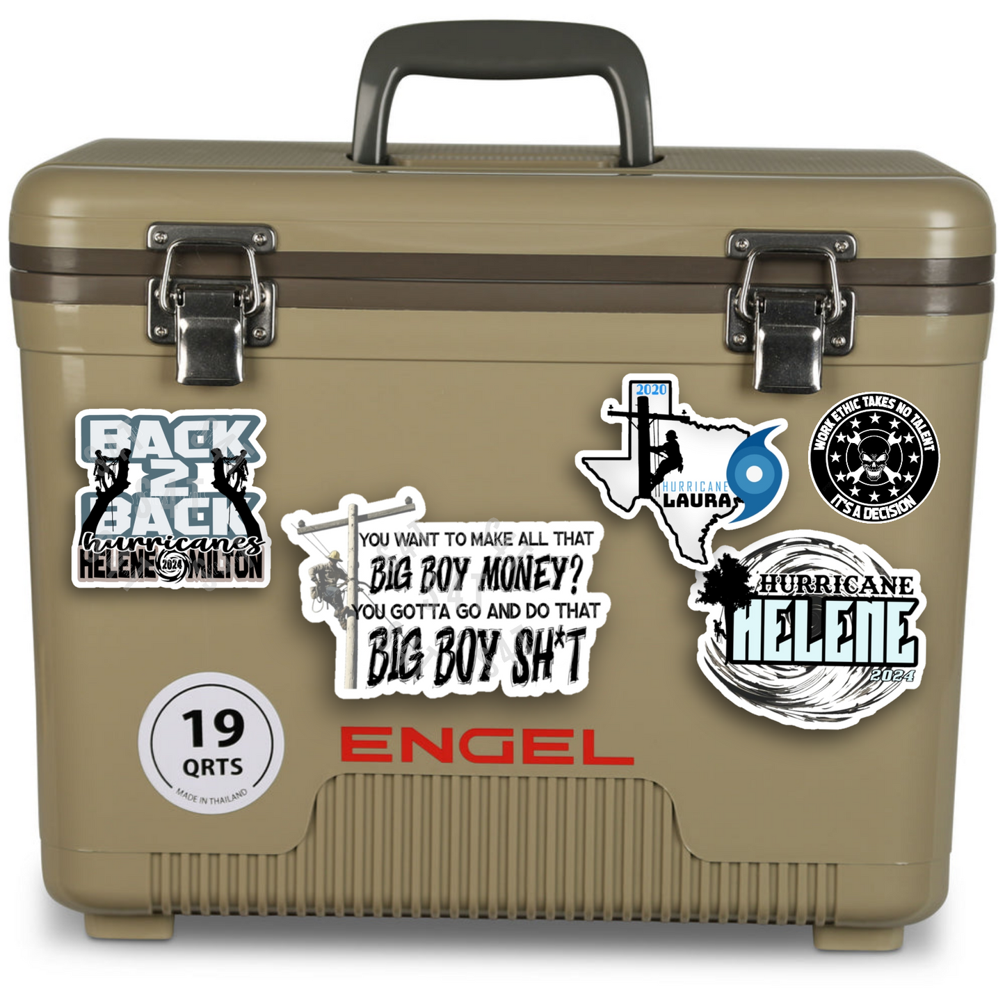 Big Boy Money Lineman Sticker Hard Hat Decal Blue Collar Badge