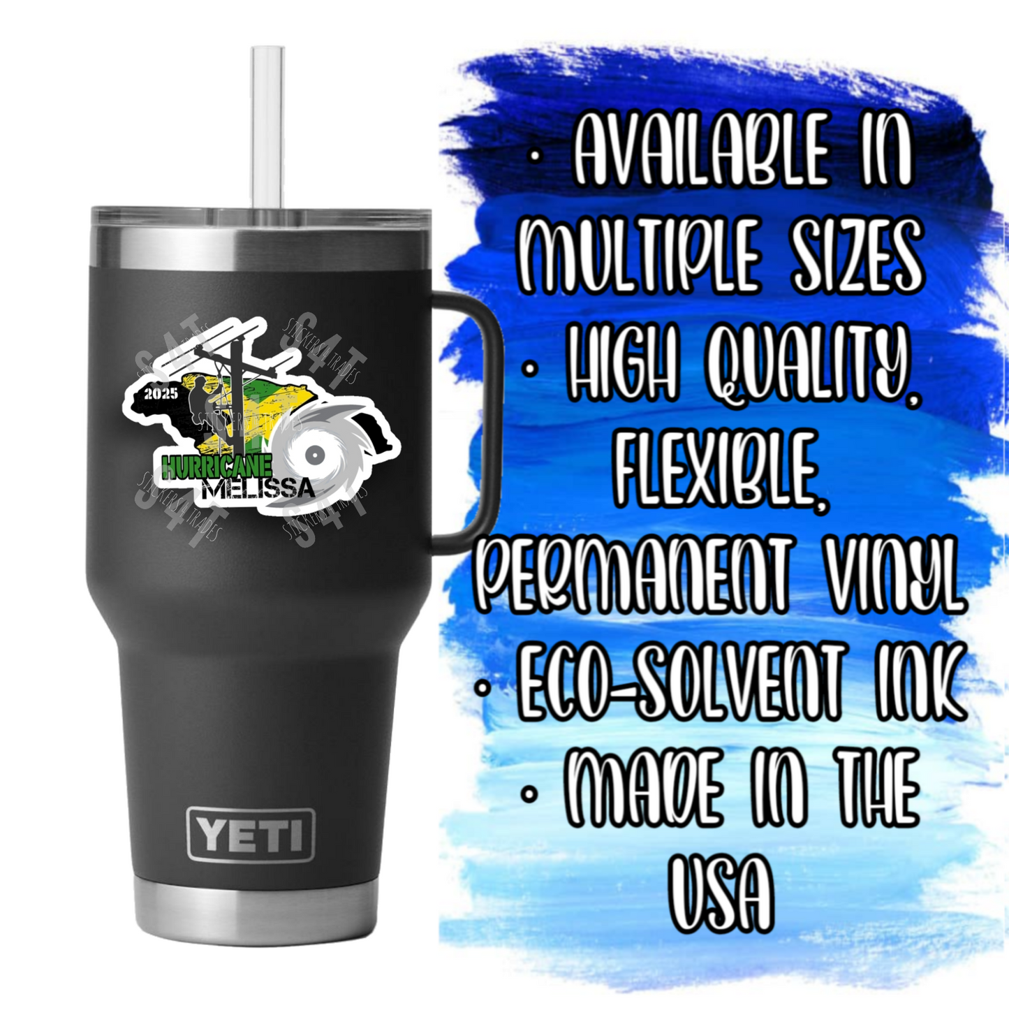 2025 Hurricane Melissa Lineman Hard Hat Sticker Journeyman Tropical Storm Gift Union