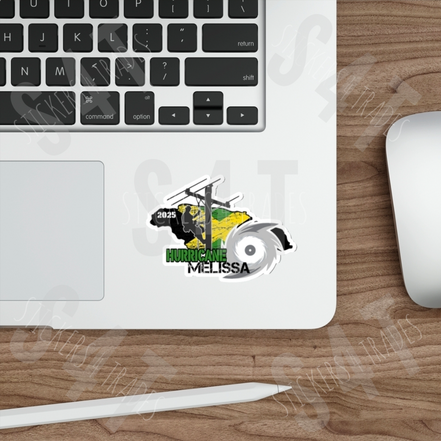 2025 Hurricane Melissa Lineman Hard Hat Sticker Journeyman Tropical Storm Gift Union