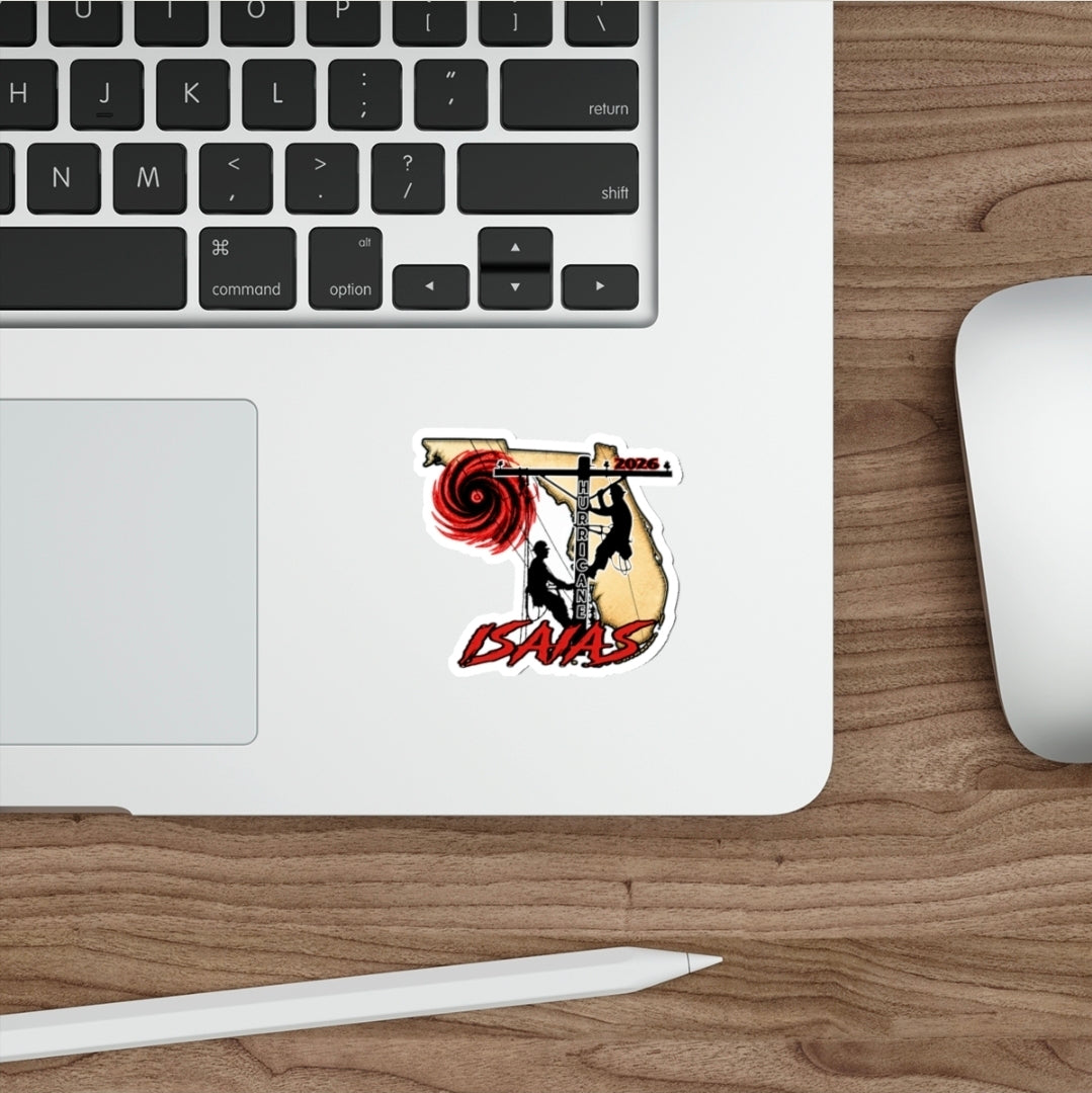 2026 Hurricane Isaias Florida Lineman Hard Hat Sticker Journeyman Tropical Storm Gift Union