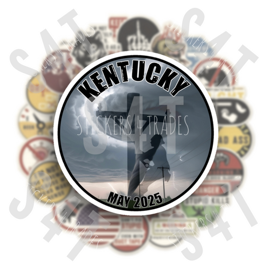2025 Kentucky Tornado Lineman Hard Hat Sticker Journeyman Jobsite Blue Collar Waterproof Vinyl Decal