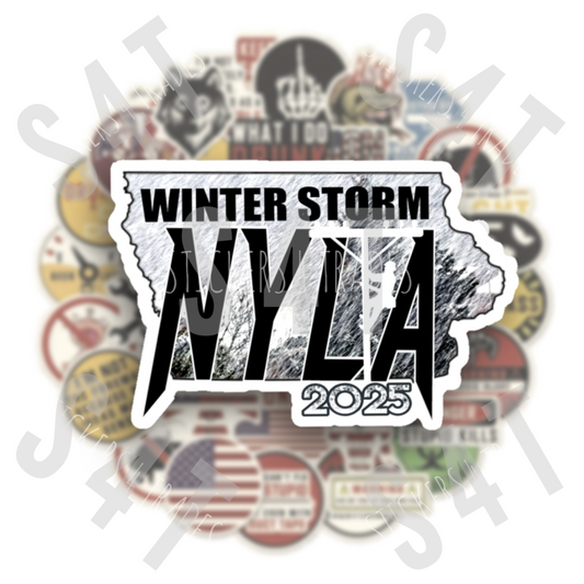 2025 Winter Storm Nyla Lineman Iowa Hard Hat Sticker USA