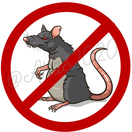 NO RATS Sticker Blue Collar Electrician Ironworker Welder Pipefitter Jobsite Vinyl Decal for Hard Hat Laptop Tablet Phone Case