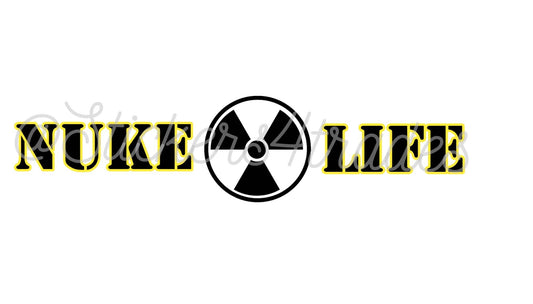 NUKE LIFE Hard Hat Sticker Nuclear Power Plant Electrician Welder Ironworker Jobsite Carpenter Pipefitter Union