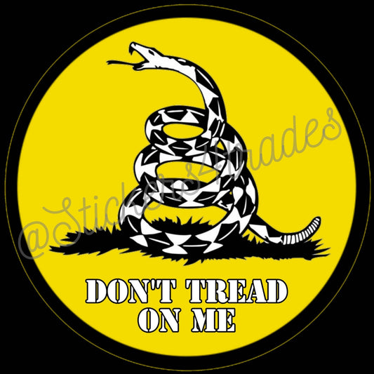 Don't Tread on Me Hard Hat Sticker Gadsden Flag Waterproof Vinyl Snake Decal Construction Blue Collar