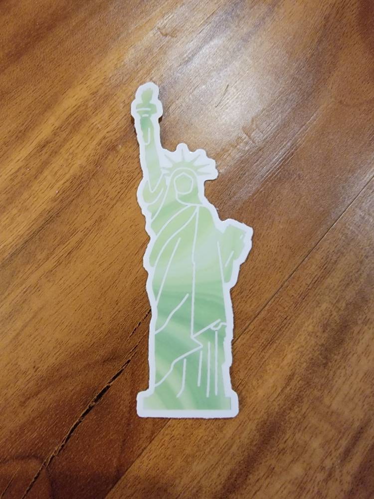 Tye Dye Pattern Statue of Liberty Sticker Vinyl Decal New York Souvenir Party