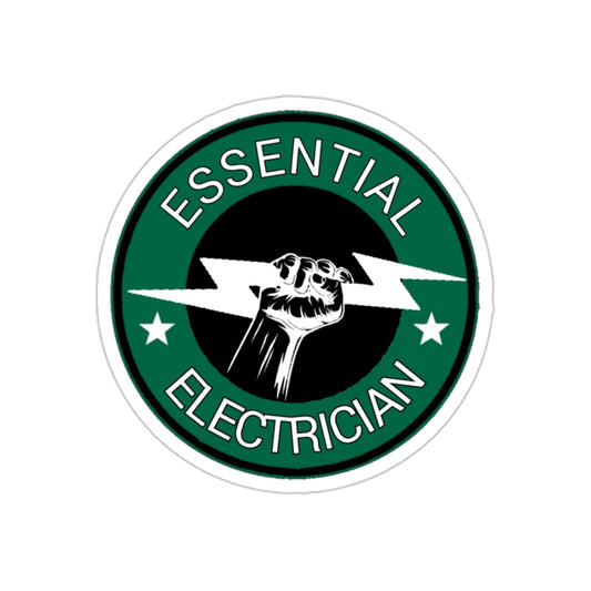 Essential Electrician Hard Hat Sticker Decal Waterproof Vinyl Gift for Husband Boyfriend Blue Collar Crew