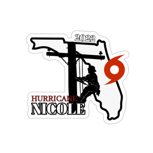 2022 Hurricane Nicole Hard Hat Sticker Gift for lineman Husband Boyfriend Union Storm Crew Lunchbox