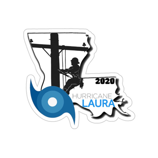 2020 Hurricane Laura Lineman Louisiana Hard Hat Sticker Gift for Husband Boyfriend Union Storm Crew Lunchbox