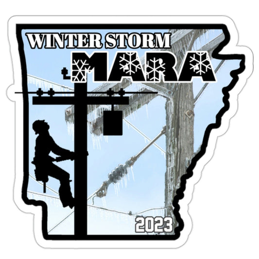 2023 Winter Storm Mara Arkansas Lineman Hard Hat Sticker Gift for Husband Boyfriend Union Storm Crew Lunchbox