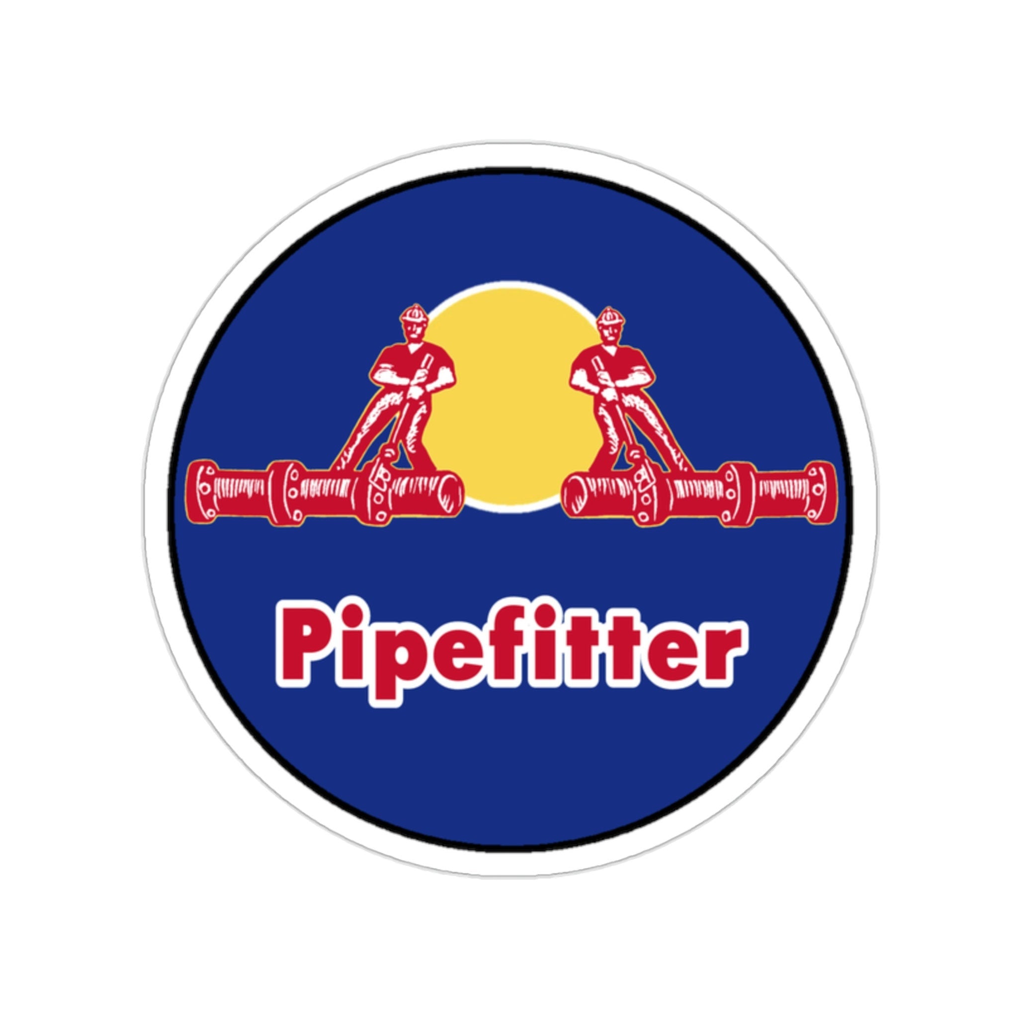 Pipefitter Fitter Red Bull Hard Hat Sticker Gift for Husband Boyfriend ...