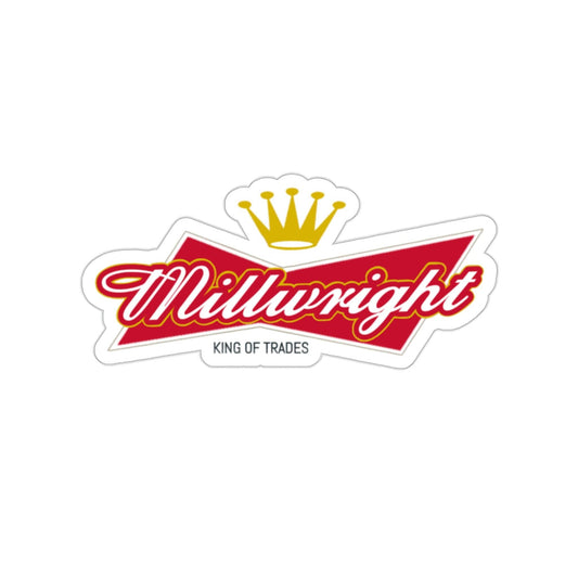 Millwright Budweiser Hard Hat Sticker Gift for Husband Boyfriend Crew King of Trades Beer