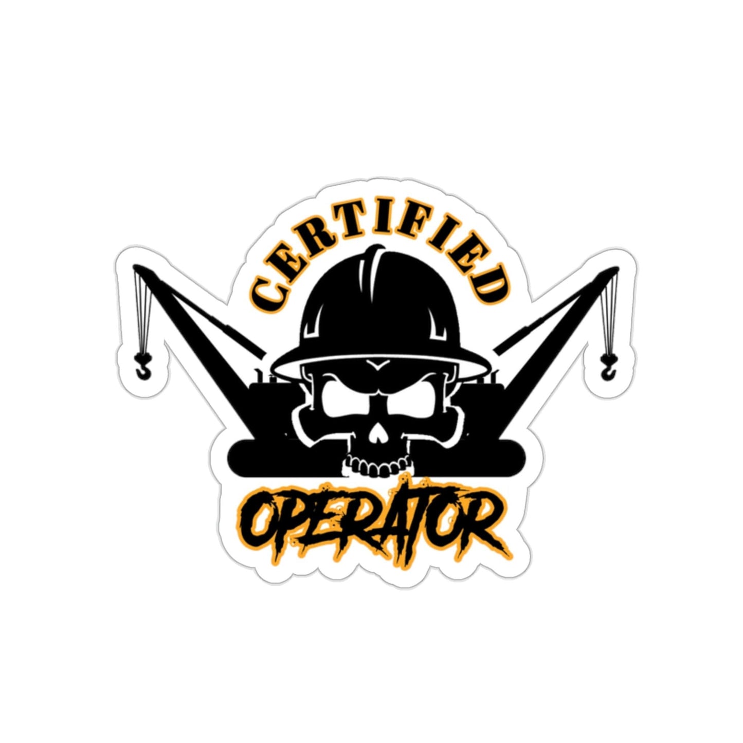 Operator Skull Hard Hat Sticker Gift for Husband Boyfriend Crew Lunchbox Energy Waterproof CAT