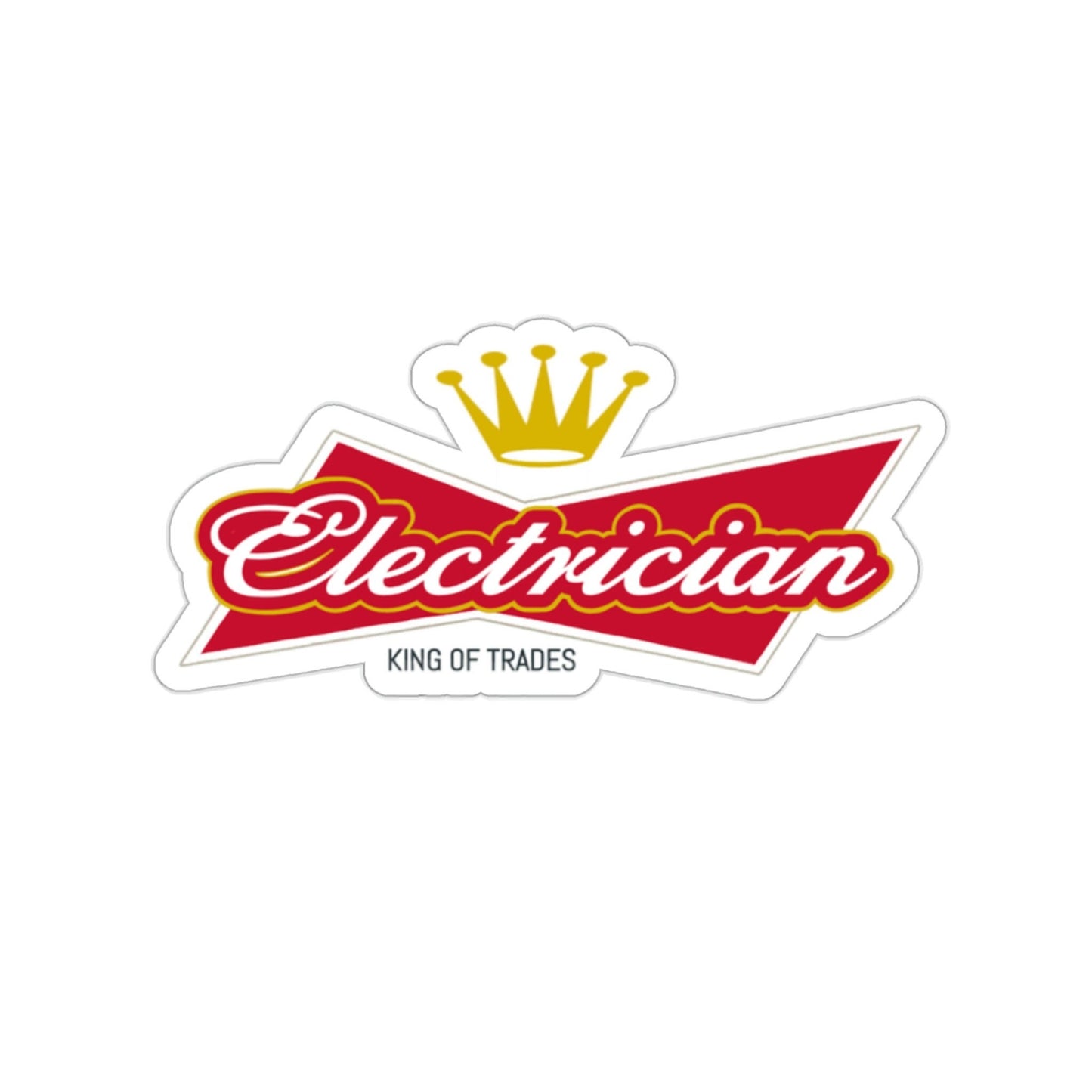 Electrician BudweiserHard Hat Sticker Gift for Husband Boyfriend Crew King of Trades Beer