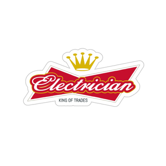 Electrician BudweiserHard Hat Sticker Gift for Husband Boyfriend Crew King of Trades Beer