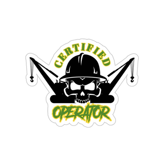 Operator Skull Hard Hat Sticker Gift for Husband Boyfriend Crew Lunchbox Energy Waterproof John Deere