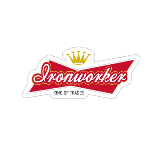 Ironworker Budweiser Hard Hat Sticker Gift for Husband Boyfriend Crew Union King of Trades Beer