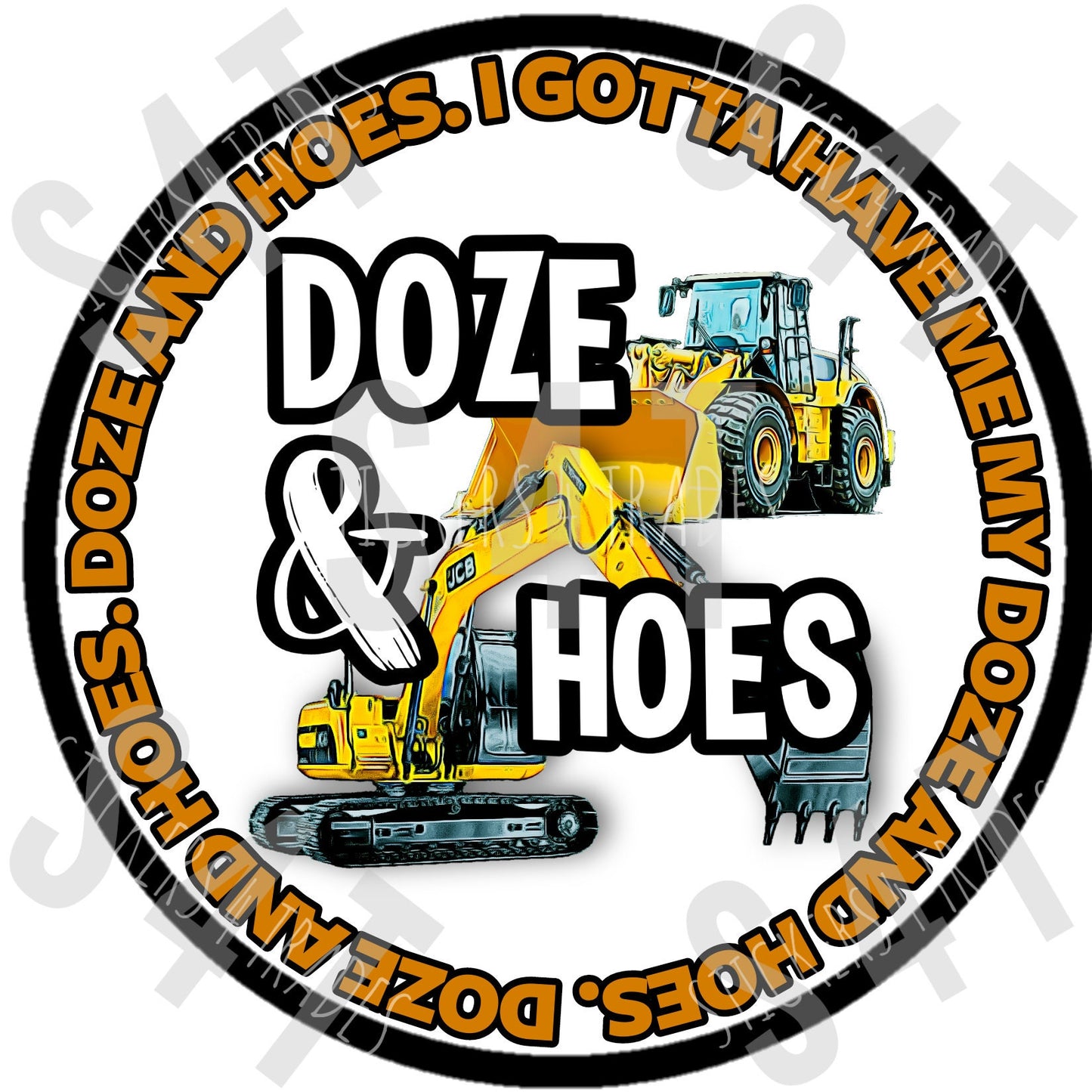 Funny Operator Hard Hat Sticker Stepbrothers Boats and Hoes Doze Decal Blue Collar Badge